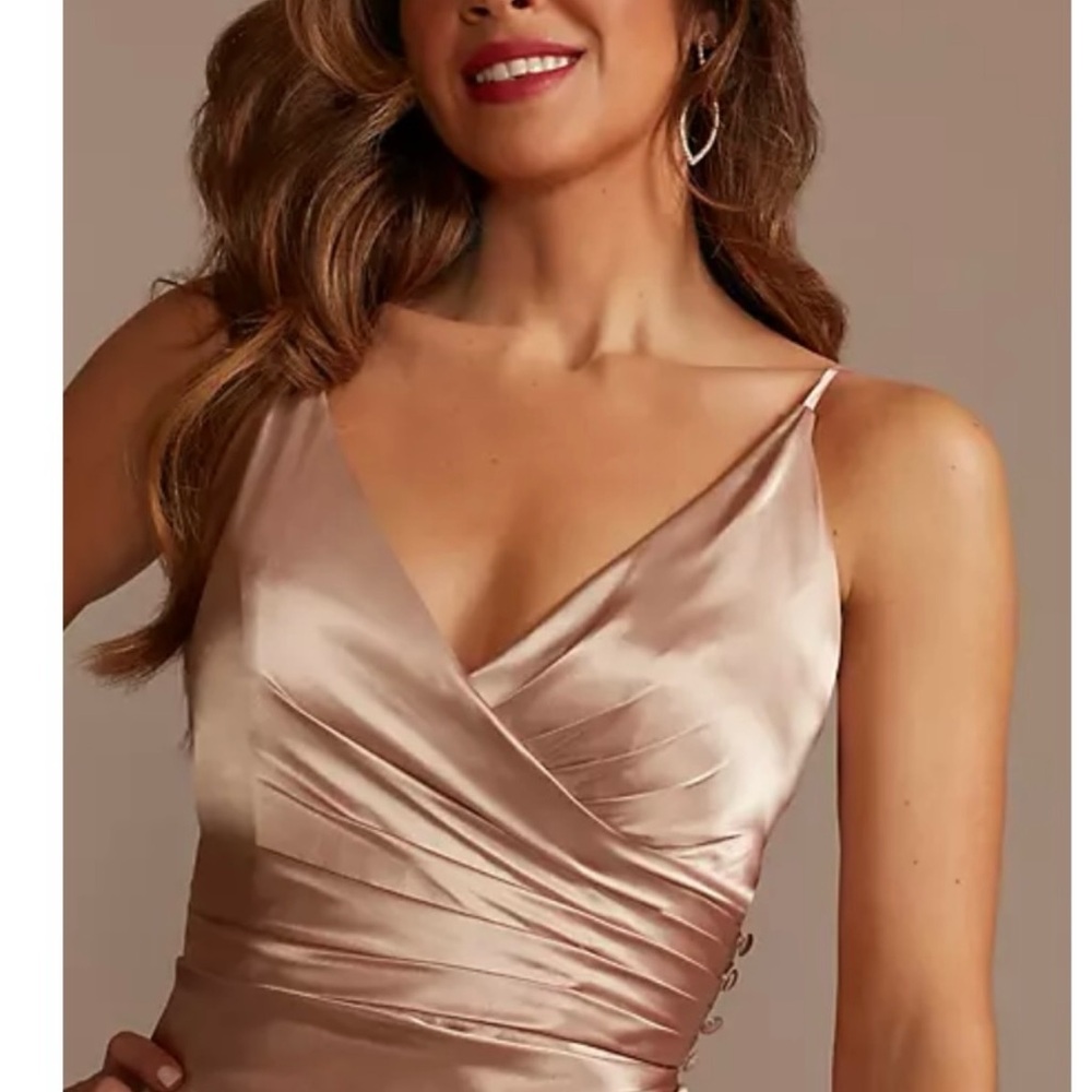Elegant Satin V-Neck Dress